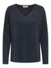 Onlamalio Life Ls V-Neck Knt Mellomblå