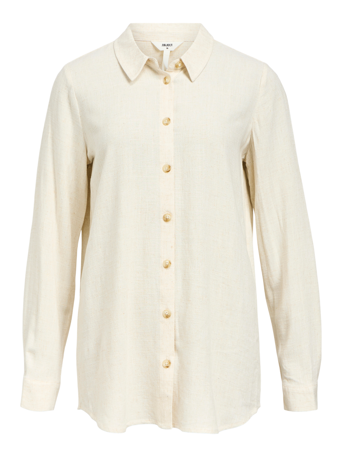 OBJSANNE L/S SHIRT NOOS lin Lysegrå