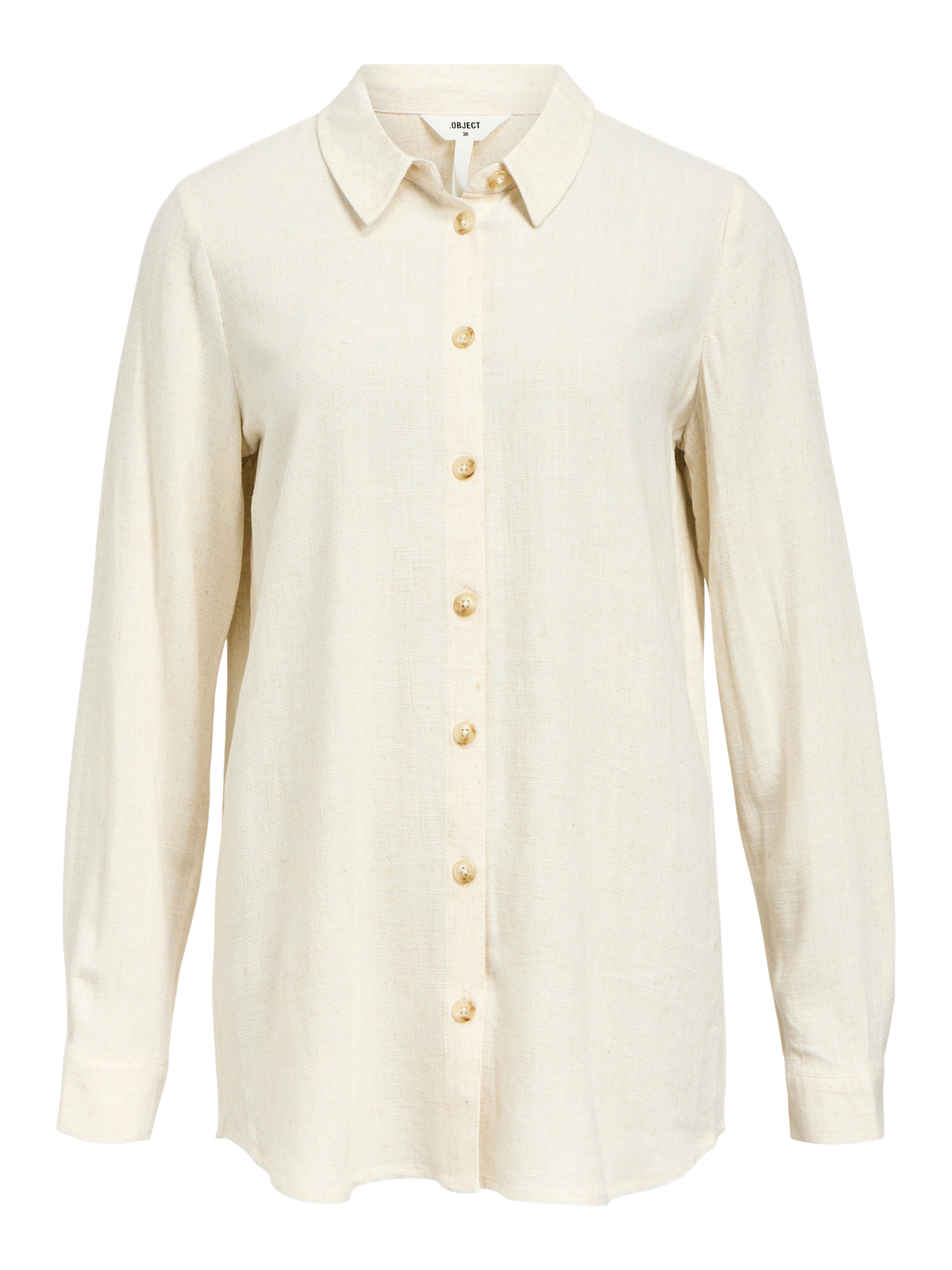 OBJSANNE L/S SHIRT NOOS lin Lysegrå