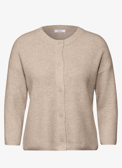 TOS SHORT COSY CARDIGAN Beige