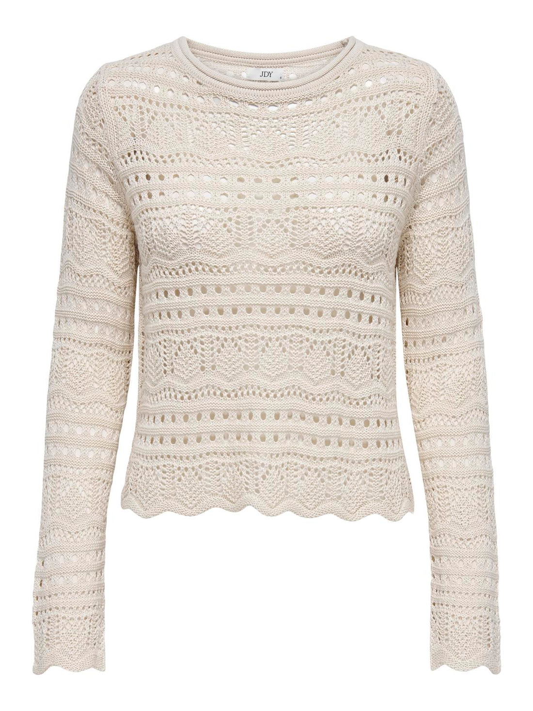 JDYSUN LAY L/S BOATNECK PULLOV. KNT NOOS Beige