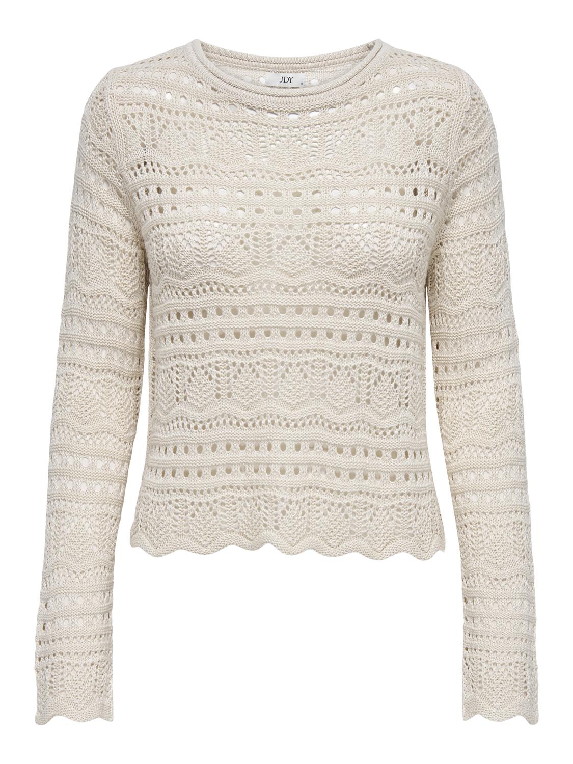 JDYSUN LAY L/S BOATNECK PULLOV. KNT NOOS Beige