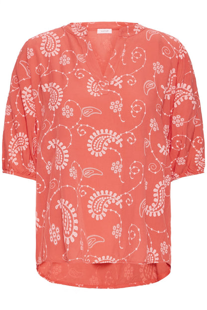 SBGIULIA SS BLOUSE Hibiscus