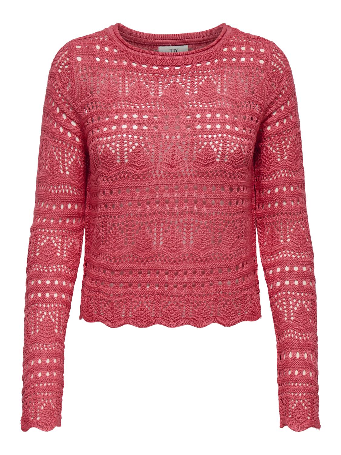 JDYSUN LAY L/S BOATNECK PULLOV. KNT NOOS Mellomrosa