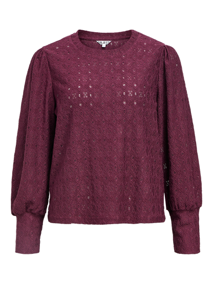Objlaila L/s Re Top Noos Mørkelilla