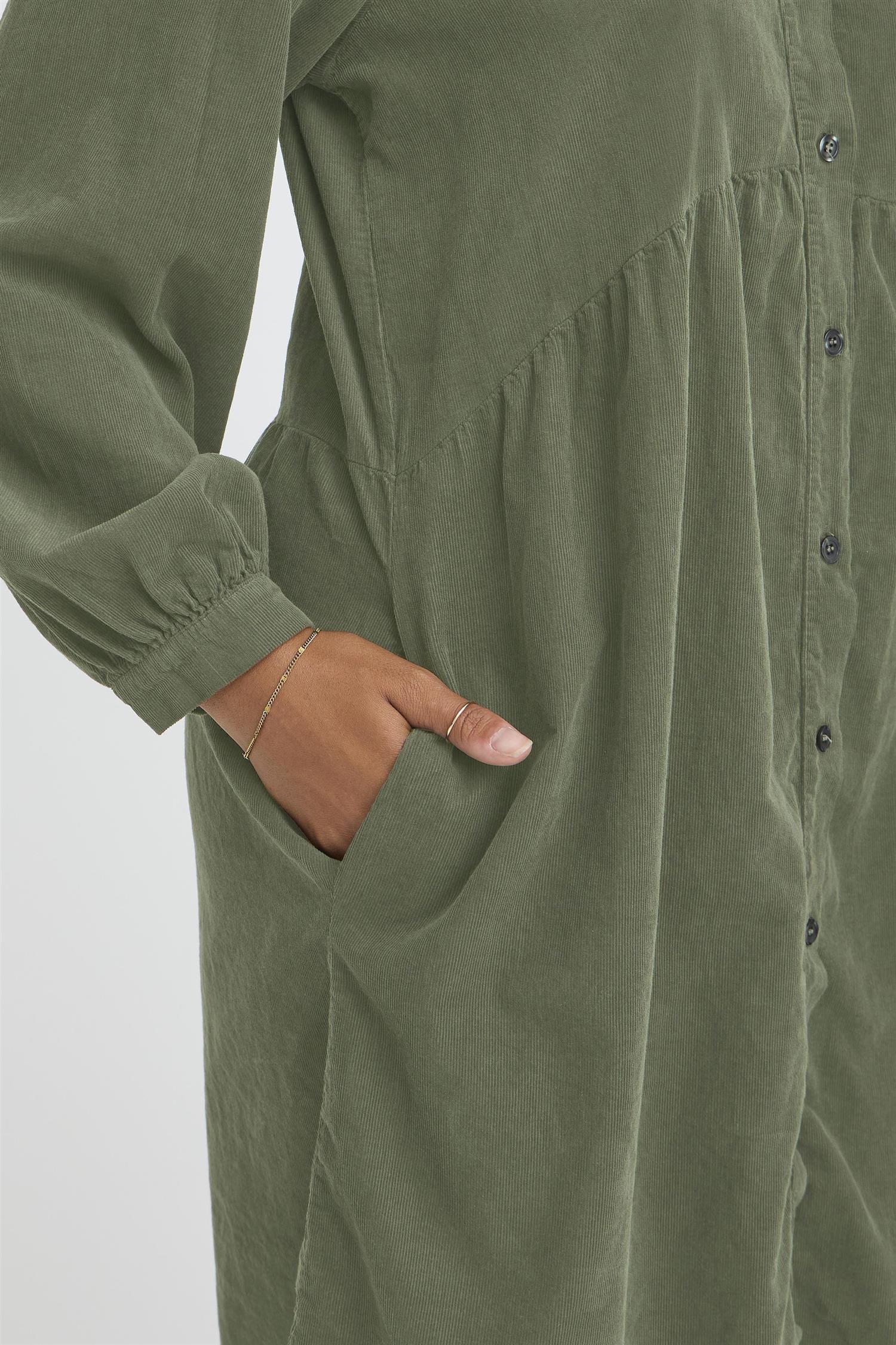 Sbladycord Dress Dusty Olive