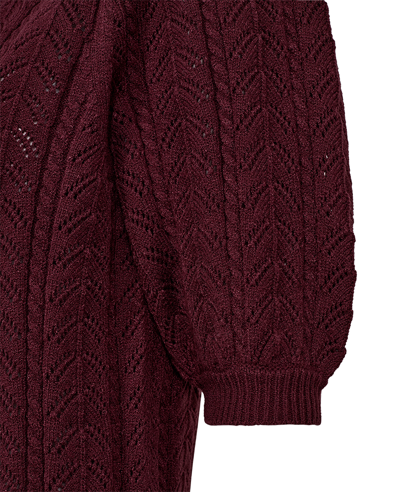 FQCLARRY-PULLOVER Burgunder