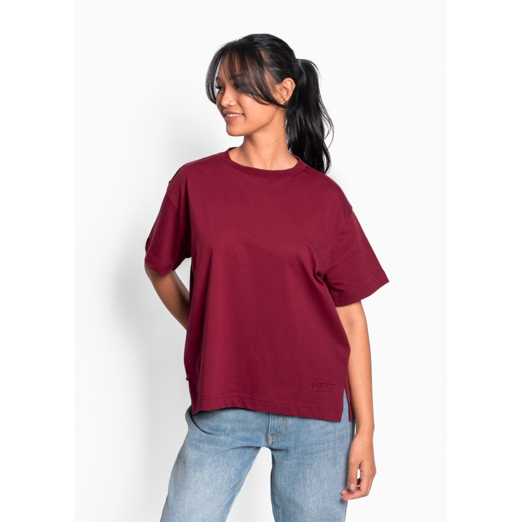 Nellie T-shirt Burgunder