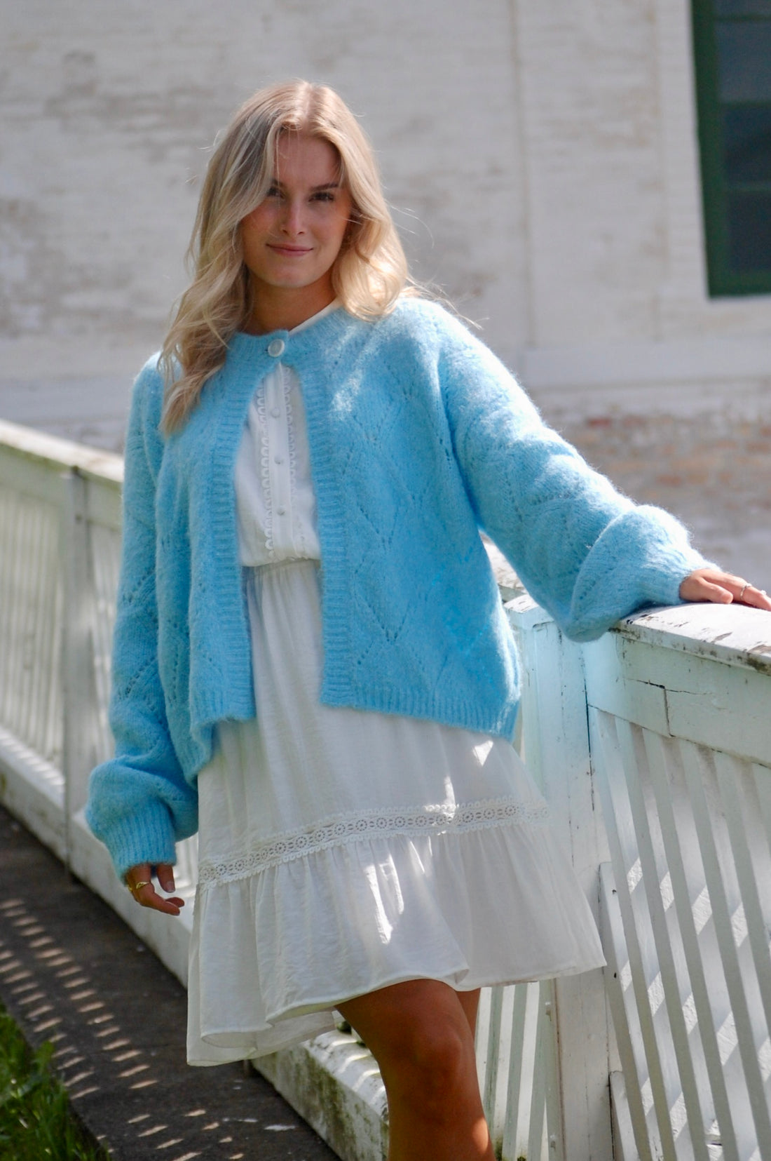 VMNOVAH LS BUTTON CARDIGAN EXP Lyseblå