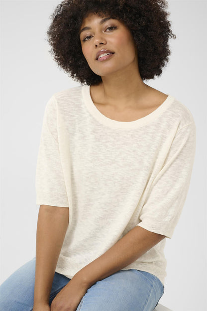 CREvisa Knit Blouse Marshmallow