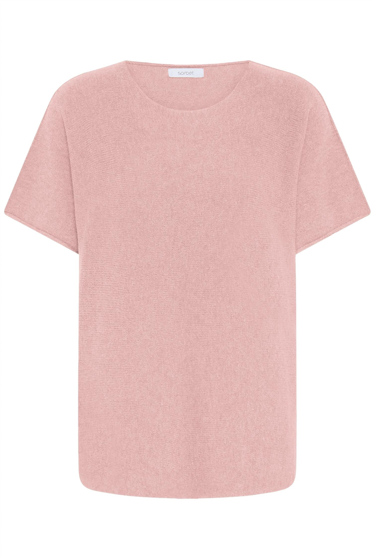 Sbinnova Half Sl Knit Blouse Misty Rose