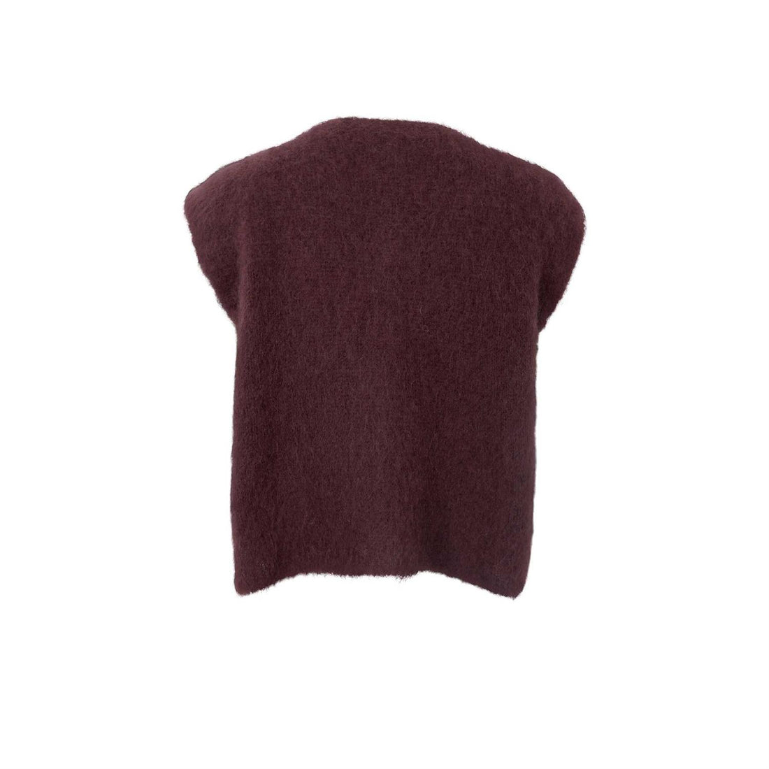 BCBJOERK KNITTED BUTTON VEST Brun