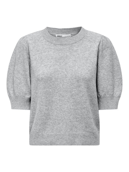 Onlrica Life 2/4 Pullover Knt Noos Lysegrå