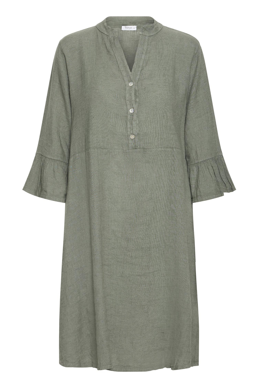 SBFONTANELLE PLACKET DRESS Dusty Olive