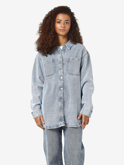 NMALVA L/S DENIM SHACKET AZ352LB NOOS Lyseblå