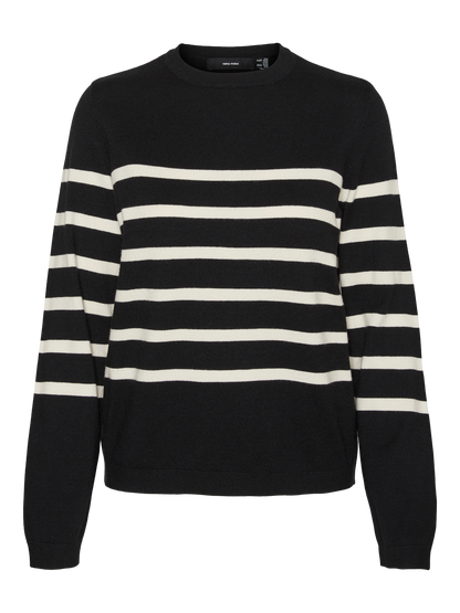 VMSABA PLAIN LS O-NECK PULLOVER GA NOOS Sort
