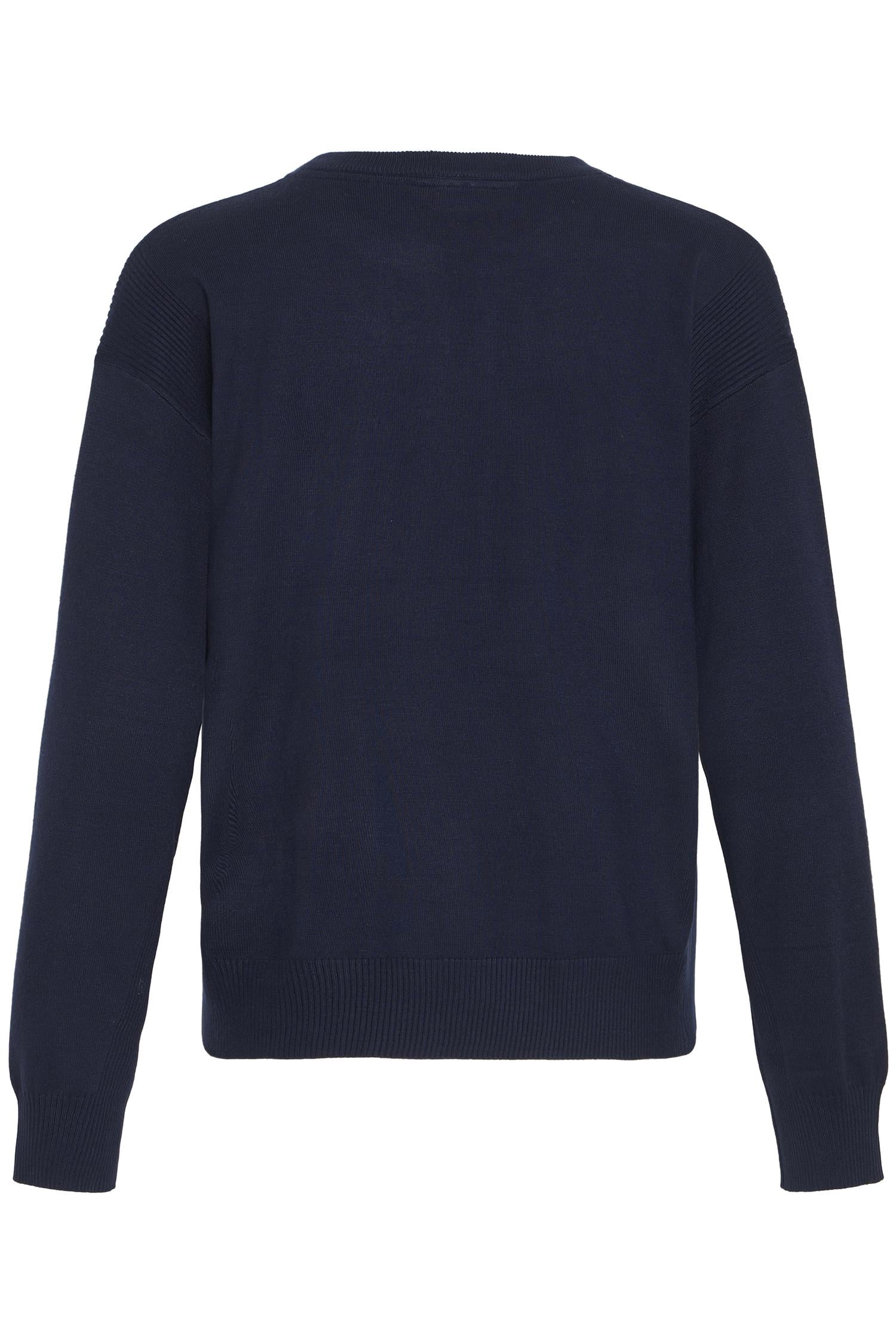 Pzsara Vneck Pullover Dark Sapphire