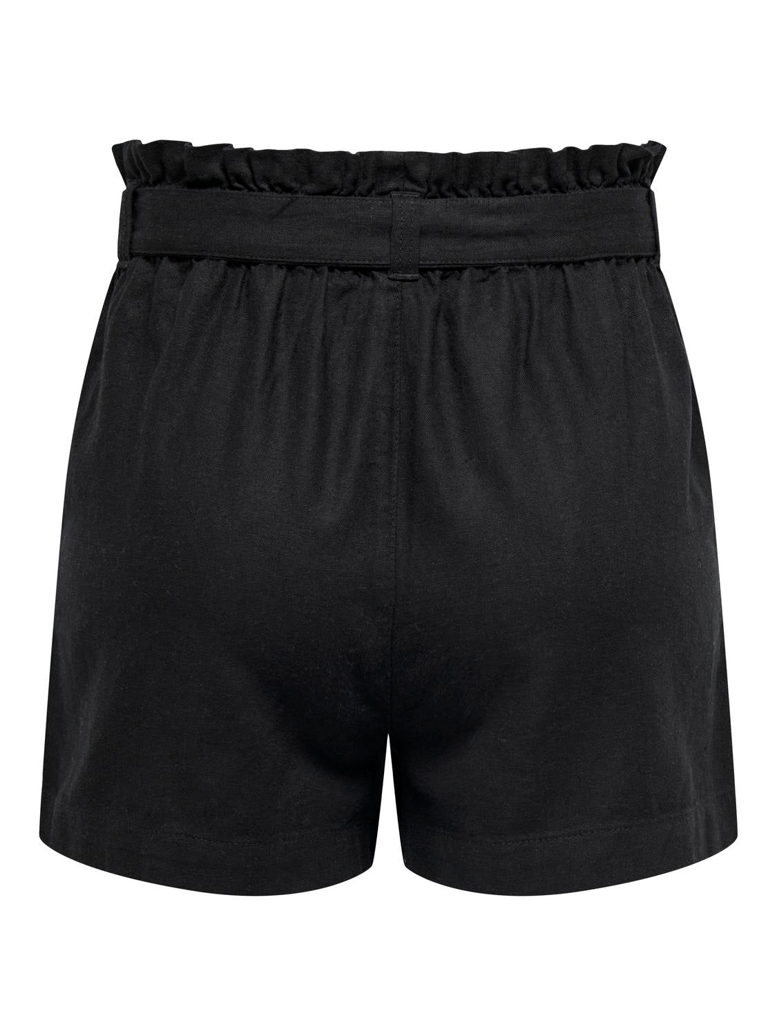 JDYSAY MW LINEN BELT SHORTS WVN NOOS Sort