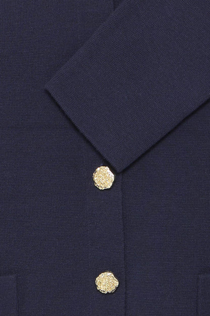 Pzsara Short Cardigan Dark Sapphire
