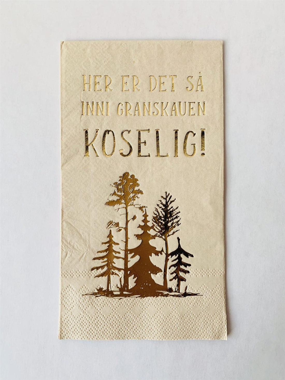 SERVIETT Inn i granskauen… Beige