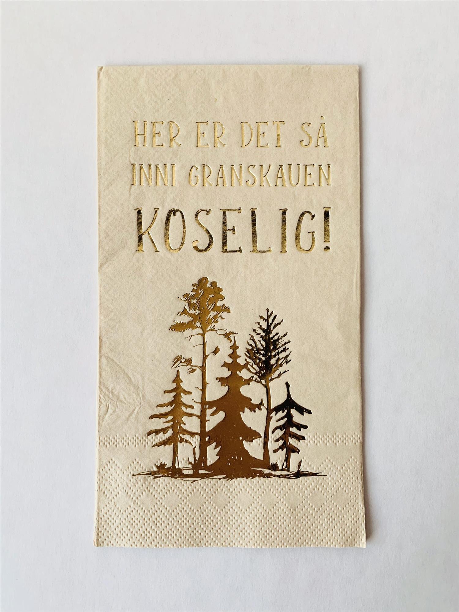 SERVIETT Inn i granskauen… Beige