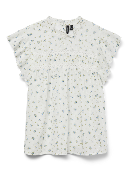 VMTRINE SL LACE TOP WVN GA NOOS Klar Hvit