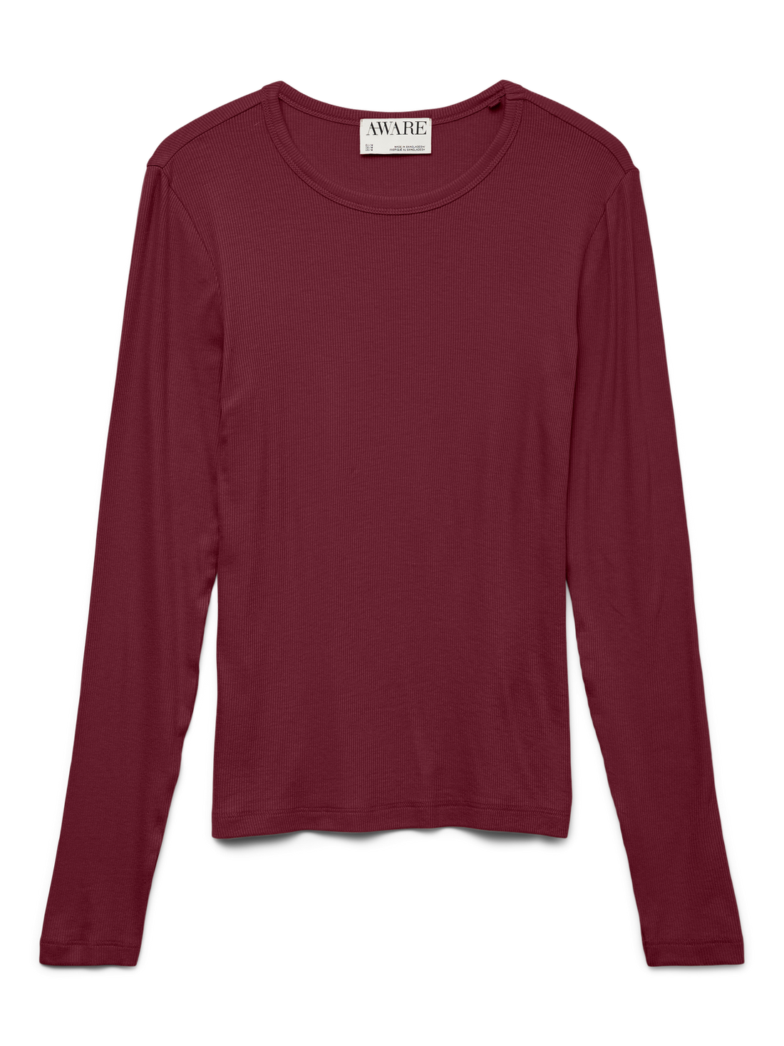 AWIRWINA LS O-NECK TOP NOOS Burgunder