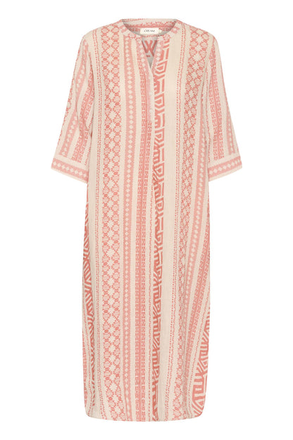 CRBellis Caftan Dress Ethnic Geo Porcelain Rose