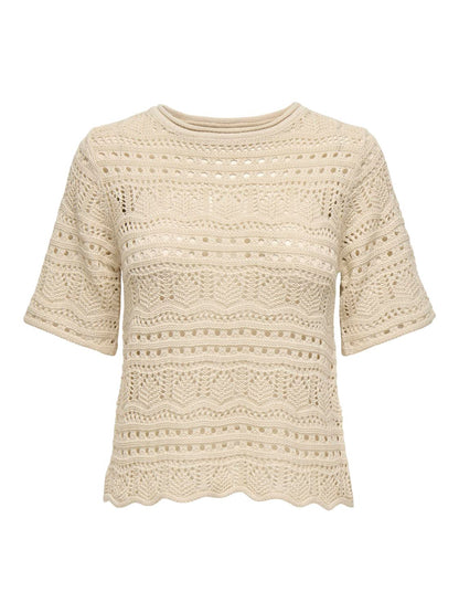 JDYSUN LAY 2/4 PULLOVER KNT Beige
