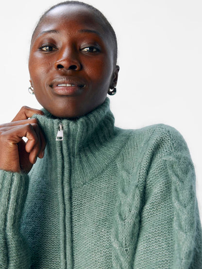 Objnete Lo Knit Cardigan Noos Mellomgrønn