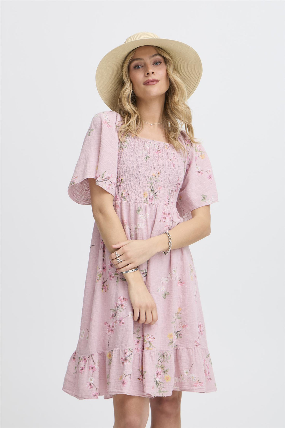 SBALEXA NF SHORT DRESS Rose Smoke
