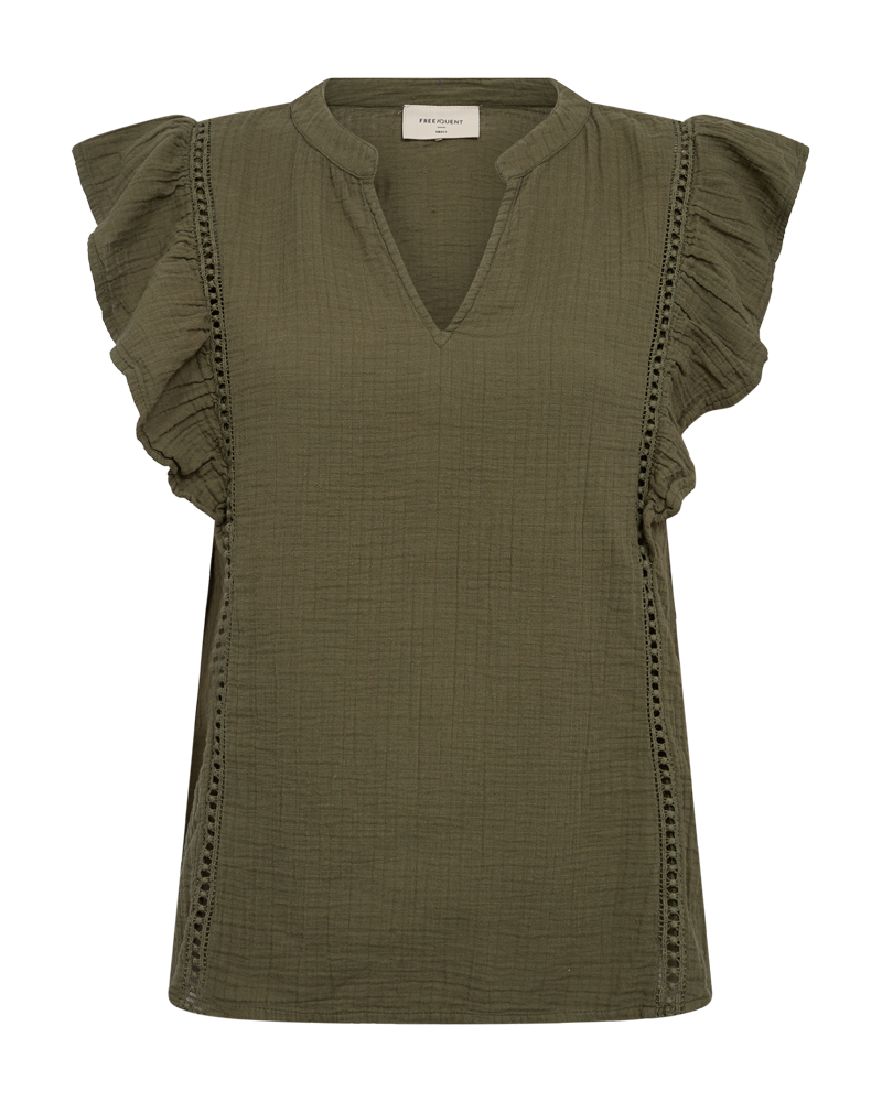 FQULINE-BLOUSE Grønn