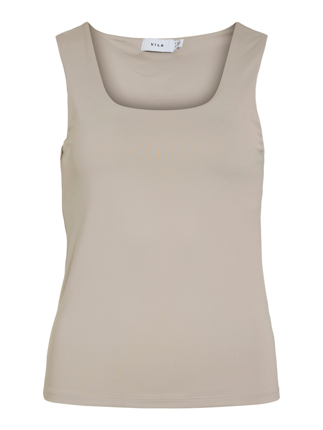 VIKENZA U-NECK S/L TANK TOP - NOOS Lysegrå