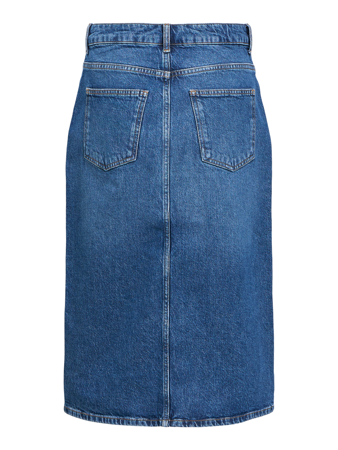 OBJELLEN MW MIDI DENIM SKIRT NOOS Mellomblå