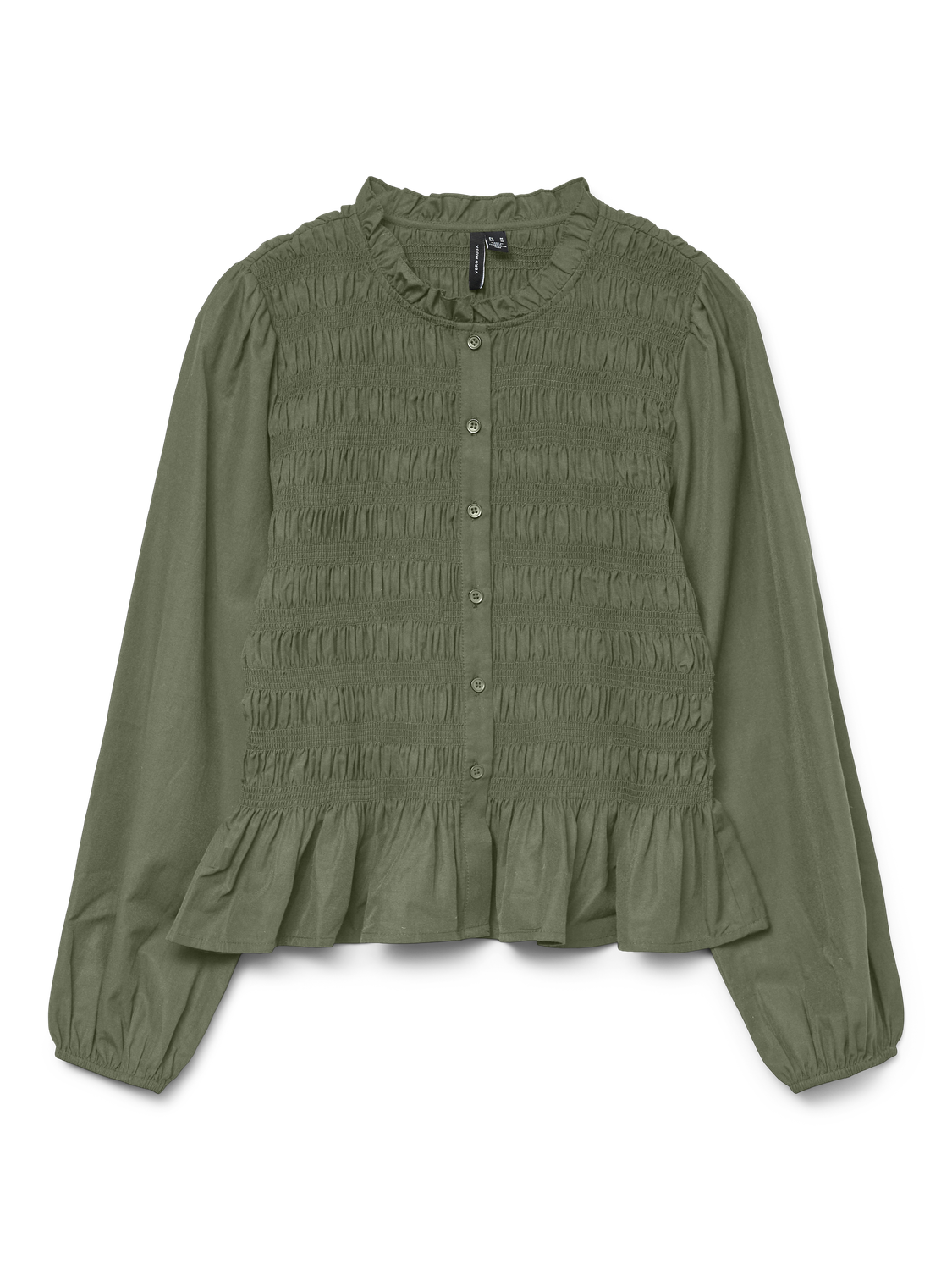 VMEMERY LS O-NECK SMOCK TOP WVN EXP SB3 Mørkegrønn