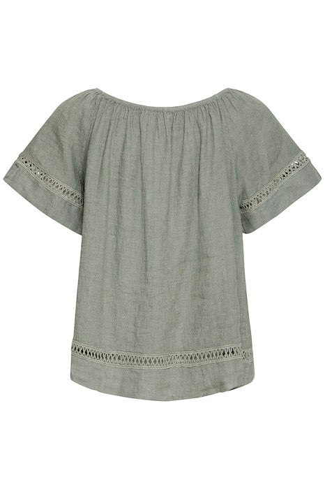 SBFONTANELLE SS BLOUSE Dusty Olive