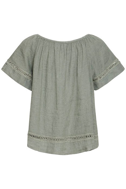 SBFONTANELLE SS BLOUSE Dusty Olive
