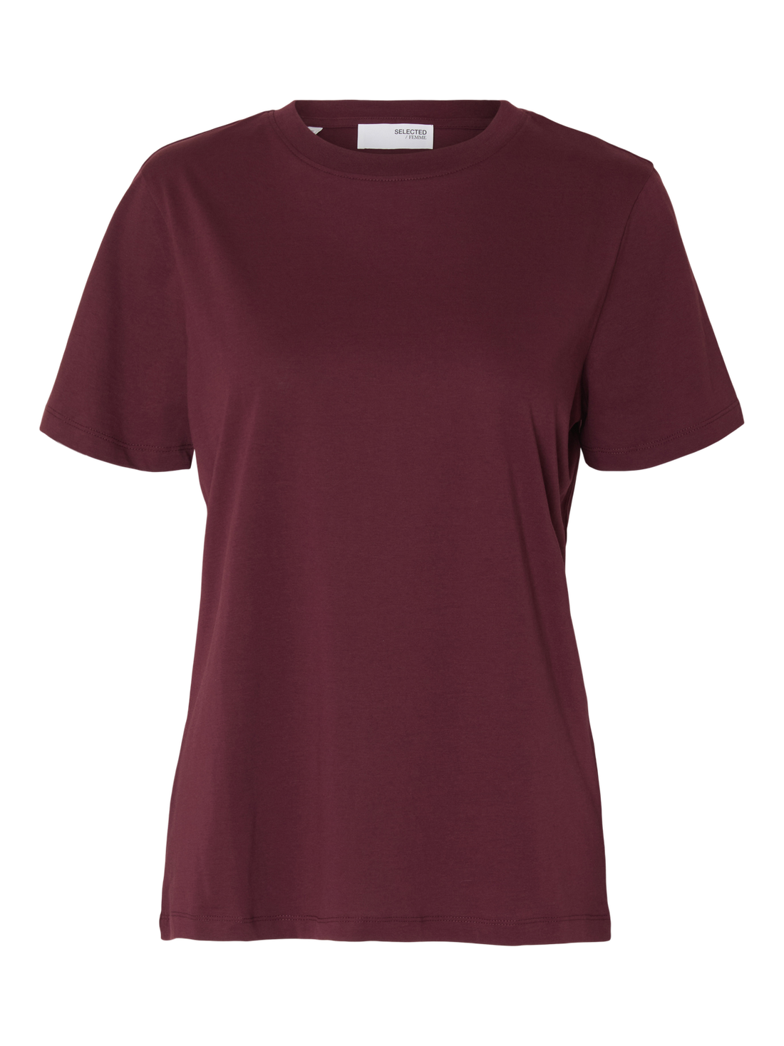 Slfmyessential Ss O-Neck Tee Noos Mørkelilla
