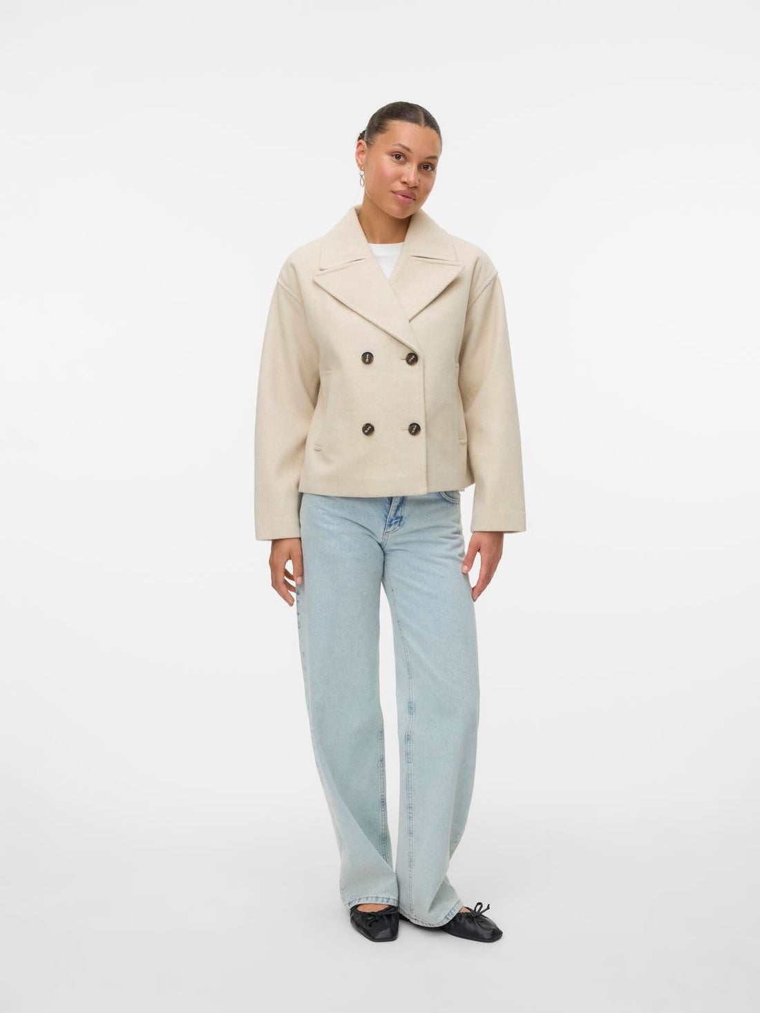 Vmvinceline Short Jacket Noos Lysegrå