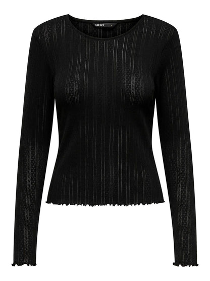 Onlcarlotta L/s Top Noos Jrs Sort