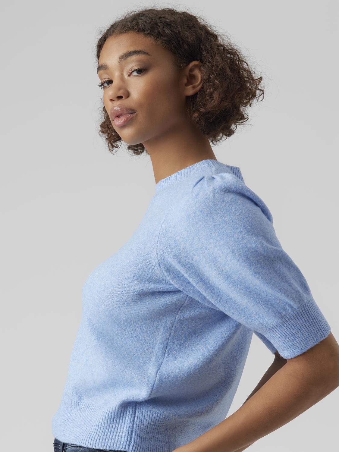 VMDOFFY 2/4 O-NECK PULLOVER GA NOOS Mellomblå