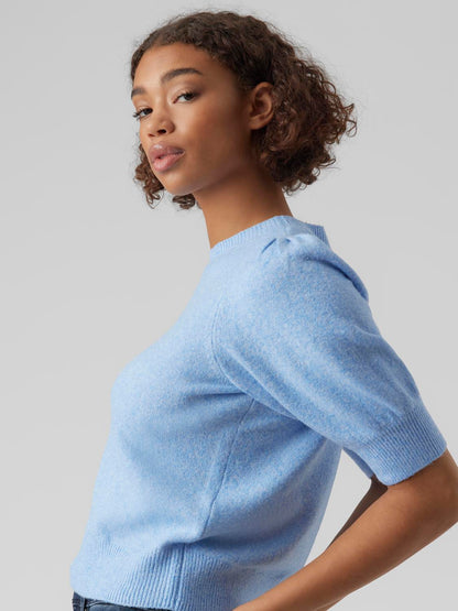 VMDOFFY 2/4 O-NECK PULLOVER GA NOOS Mellomblå