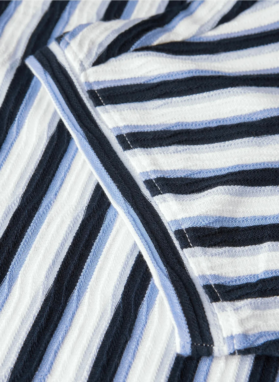 TOS STRIPE STRUCTURE T-SHIRT Dark Navy