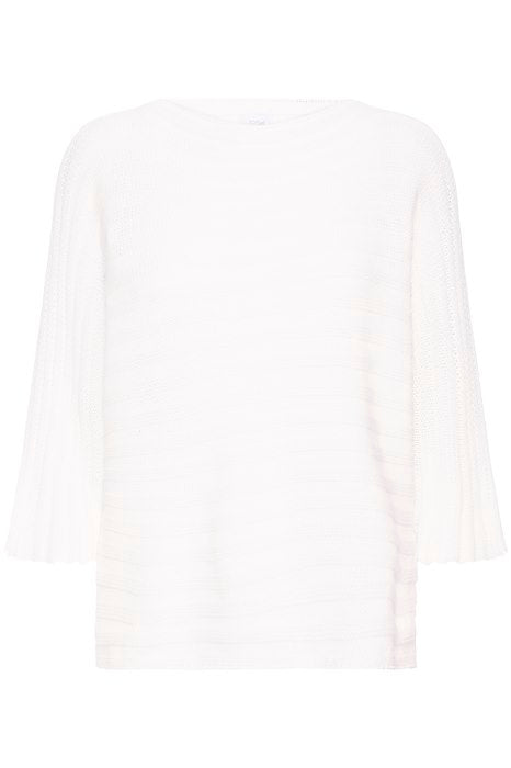 SBSANDRINA KNIT  BLOUSE Hvit