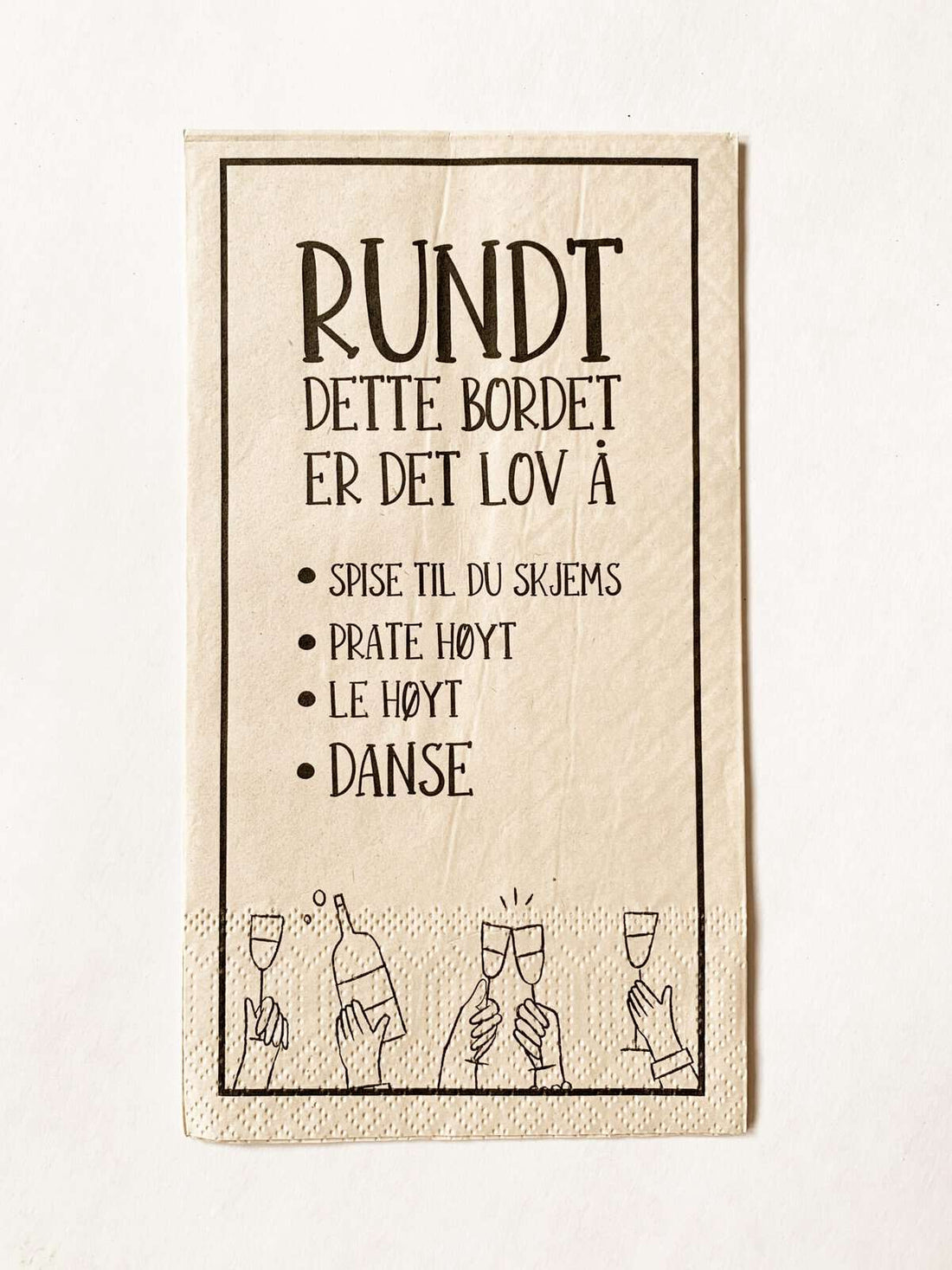 SERVIETT buffe «rundt dette bordet»