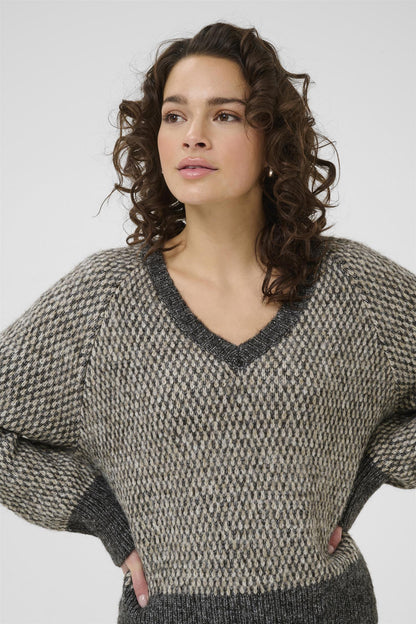 Kamelinda Pullover Dark Grey M./Feather Gray M.