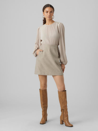 VMFORTUNEALLISON HW SHORT SKIRT GA NOOS Beige