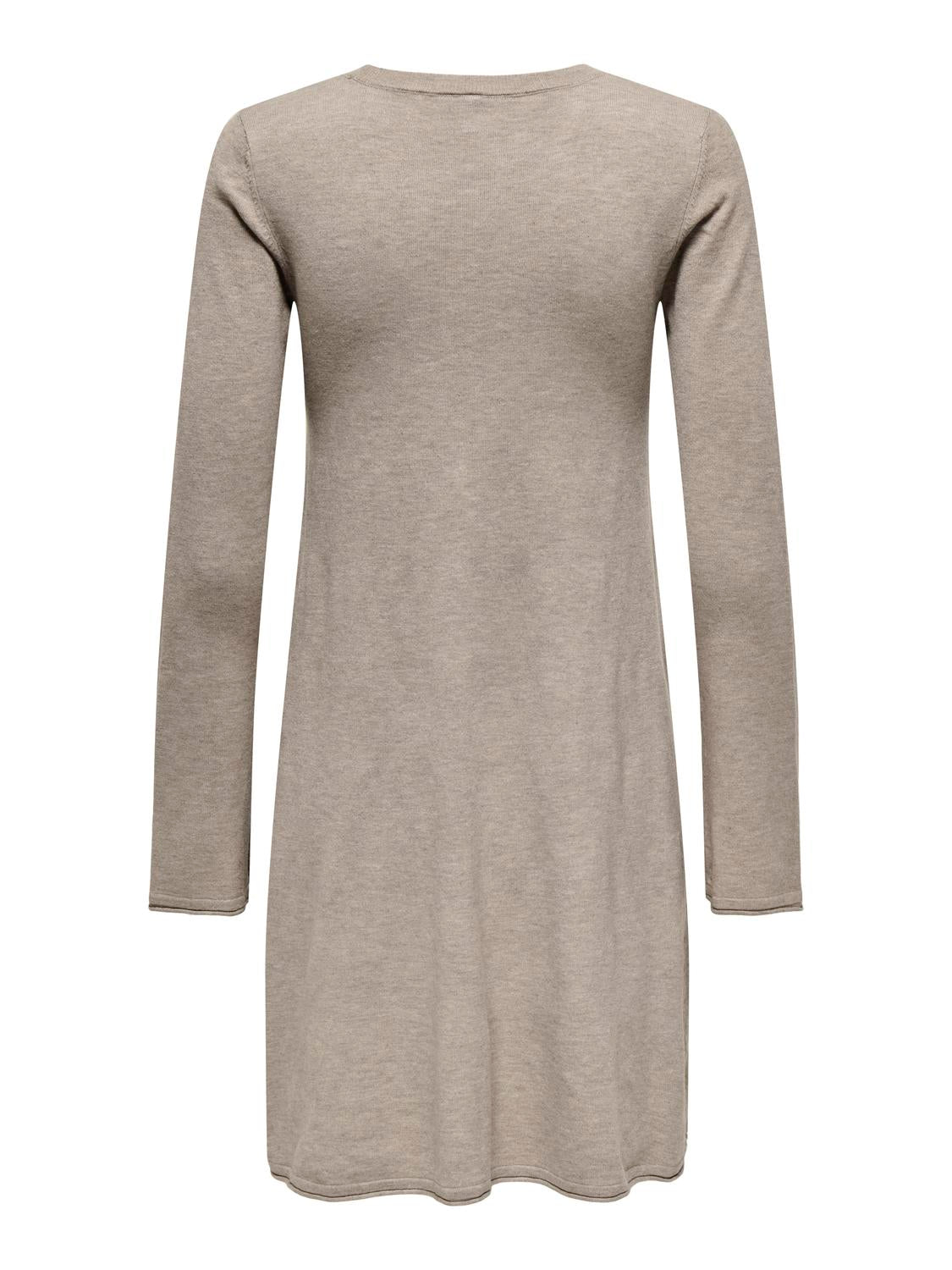 Onlamalio Life Ls Oneck Dress Knt Mellomgrå