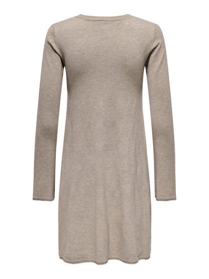 Onlamalio Life Ls Oneck Dress Knt Mellomgrå