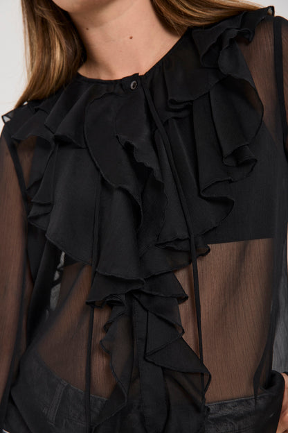 FQDITTE-BLOUSE Svart